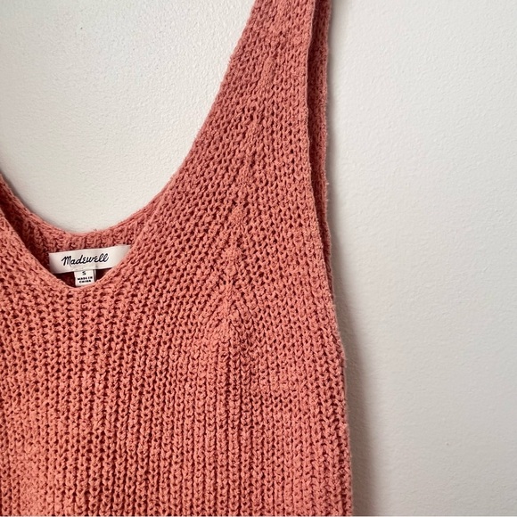 Madewell Pink Roxanne Knit Tank Top Size Small - Picture 4 of 8